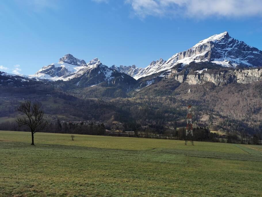 Super Appartement Cocooning Vu Mont Blanc ซาล็องช์ ภายนอก รูปภาพ